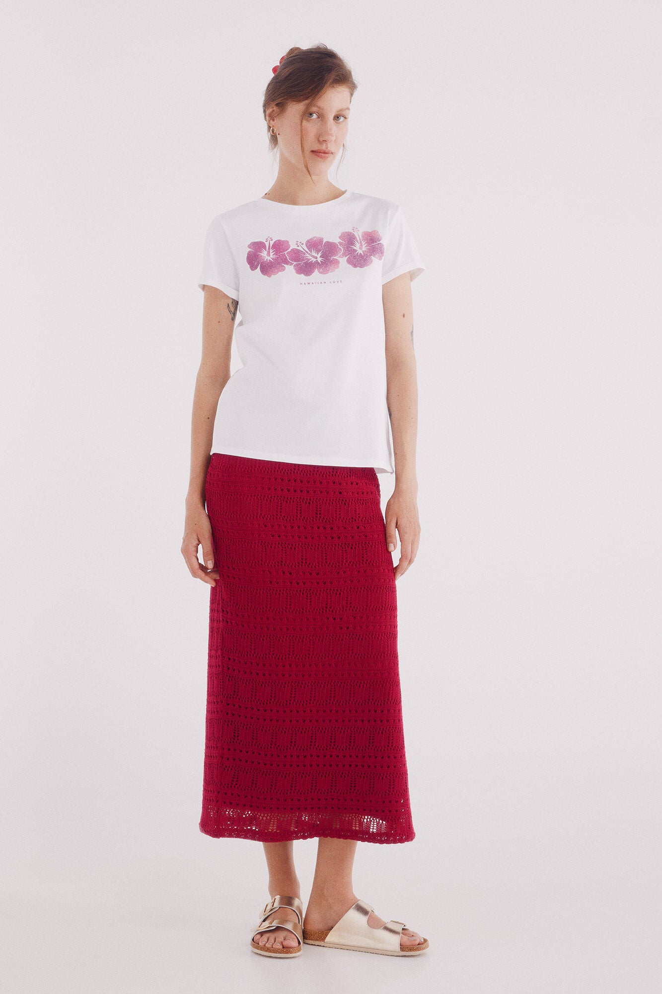 Springfield_White_Flower Graphic T-Shirt_1382473_96_03