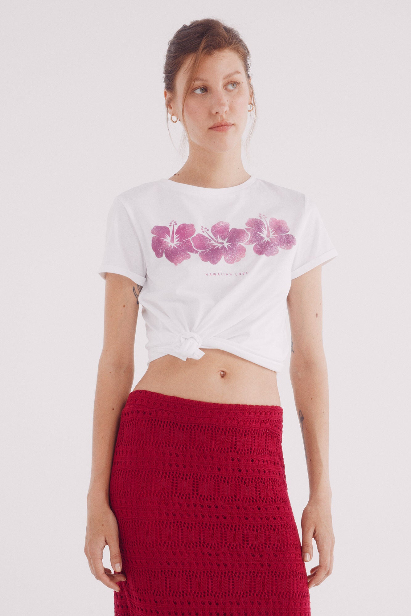 Springfield_White_Flower Graphic T-Shirt_1382473_96_05