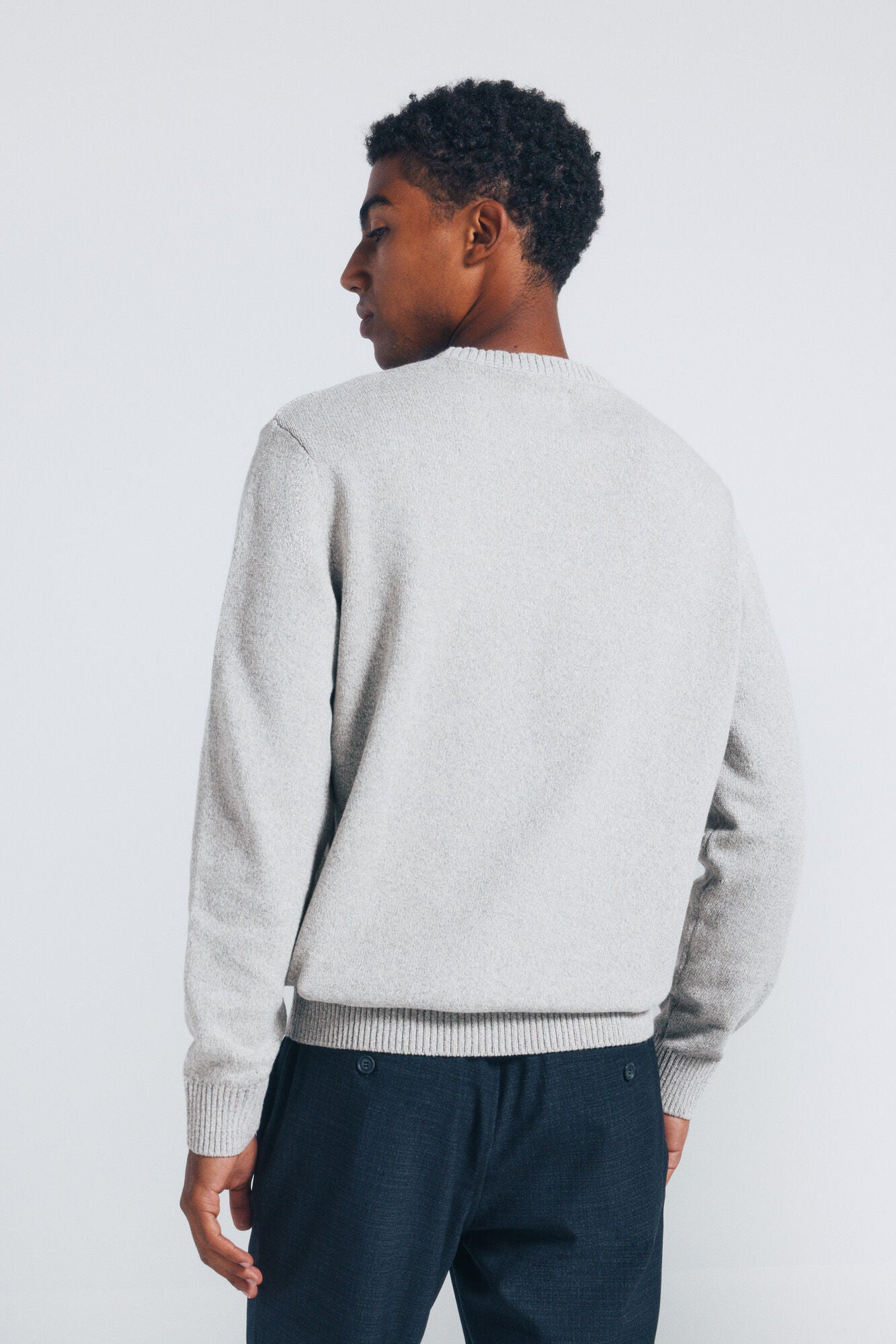 Springfield_Light Grey/Silver_Plain Fantasy Twisted Jumper_1402506_48_04