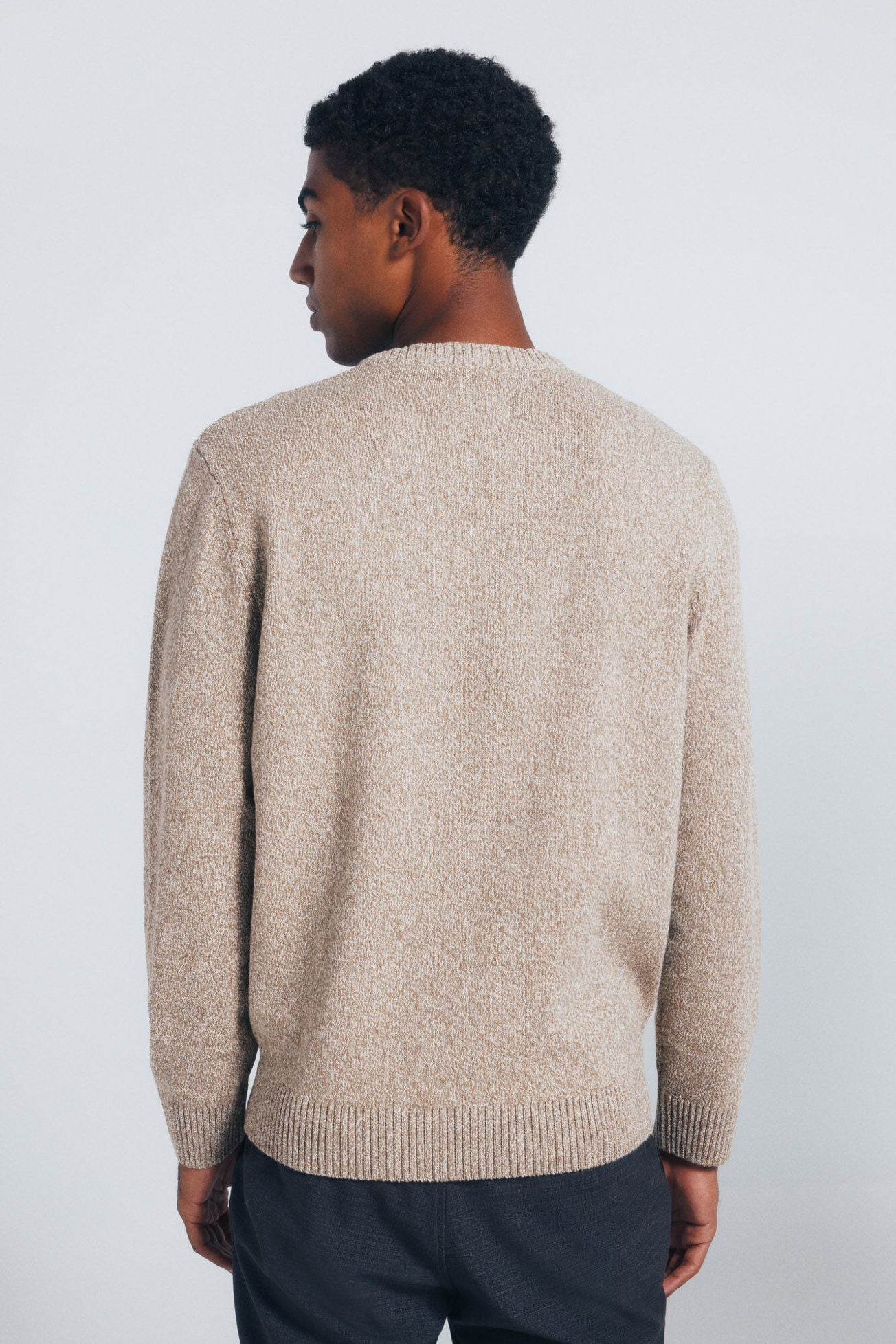 Springfield_Beige/Camel_Plain Fantasy Twisted Jumper_1402507_54_03