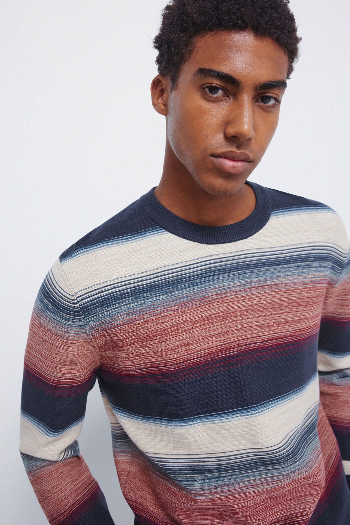 Springfield_Multicoloured_Structured Multi-Stripe Jersey_1402516_66_02