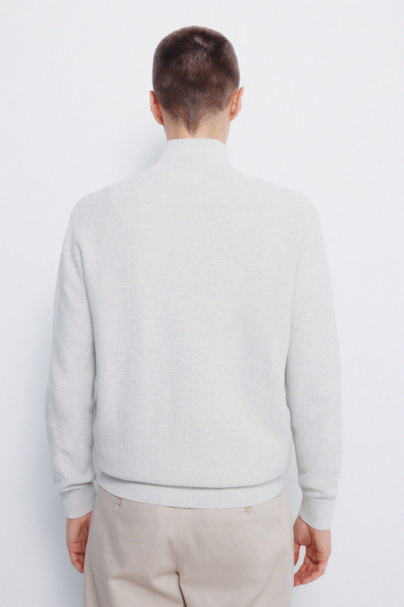 Springfield_Light Grey/Silver_Plain Zip Fastening Jumper_1402519_48_04