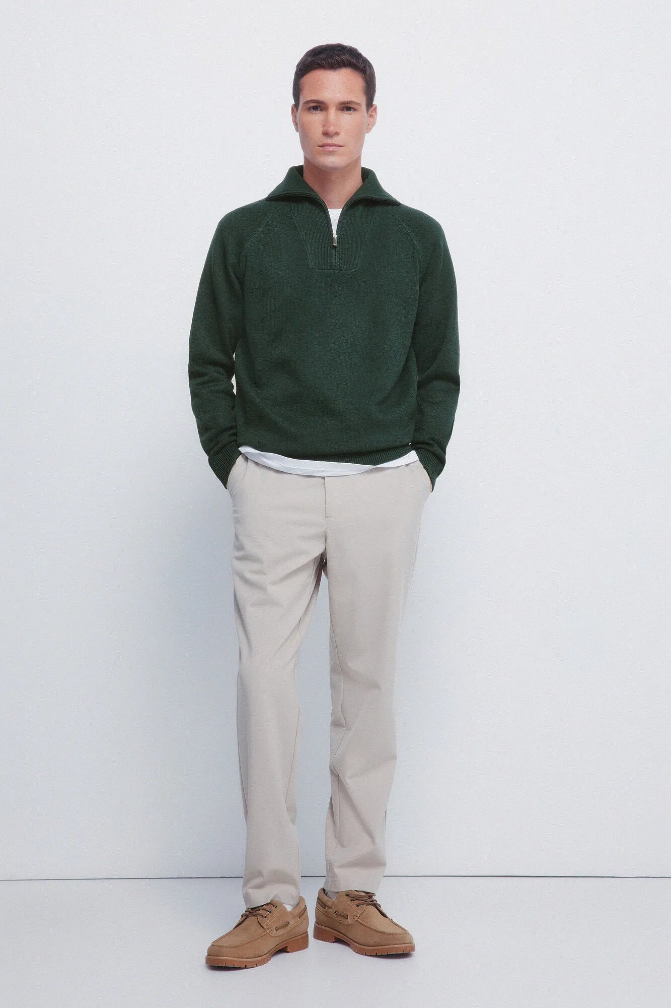 Springfield_Green_Fashionable Trucker Neck Jumper_1402533_22_04