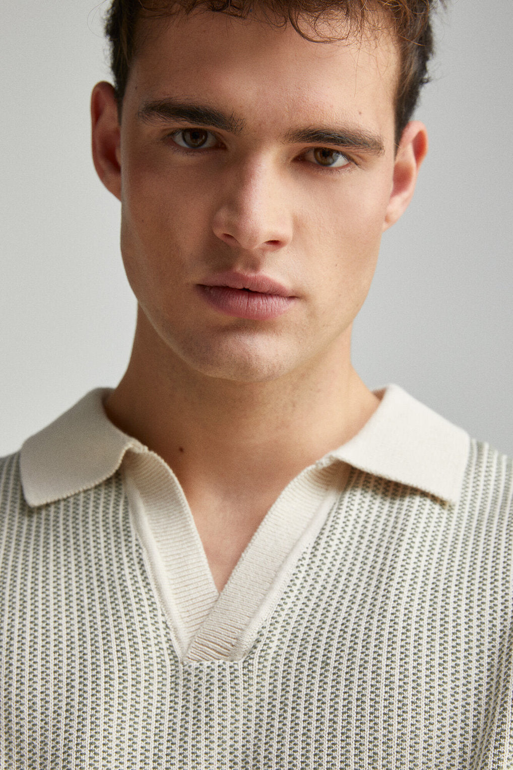 Springfield_Resort Polo Shirt Neck Jersey with Structure_1419676_23_02