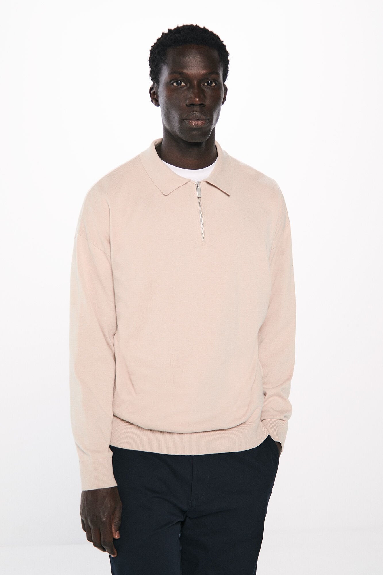 Springfield_Polo Shirt Neck Zip Fastening Jersey_1419682_50_01