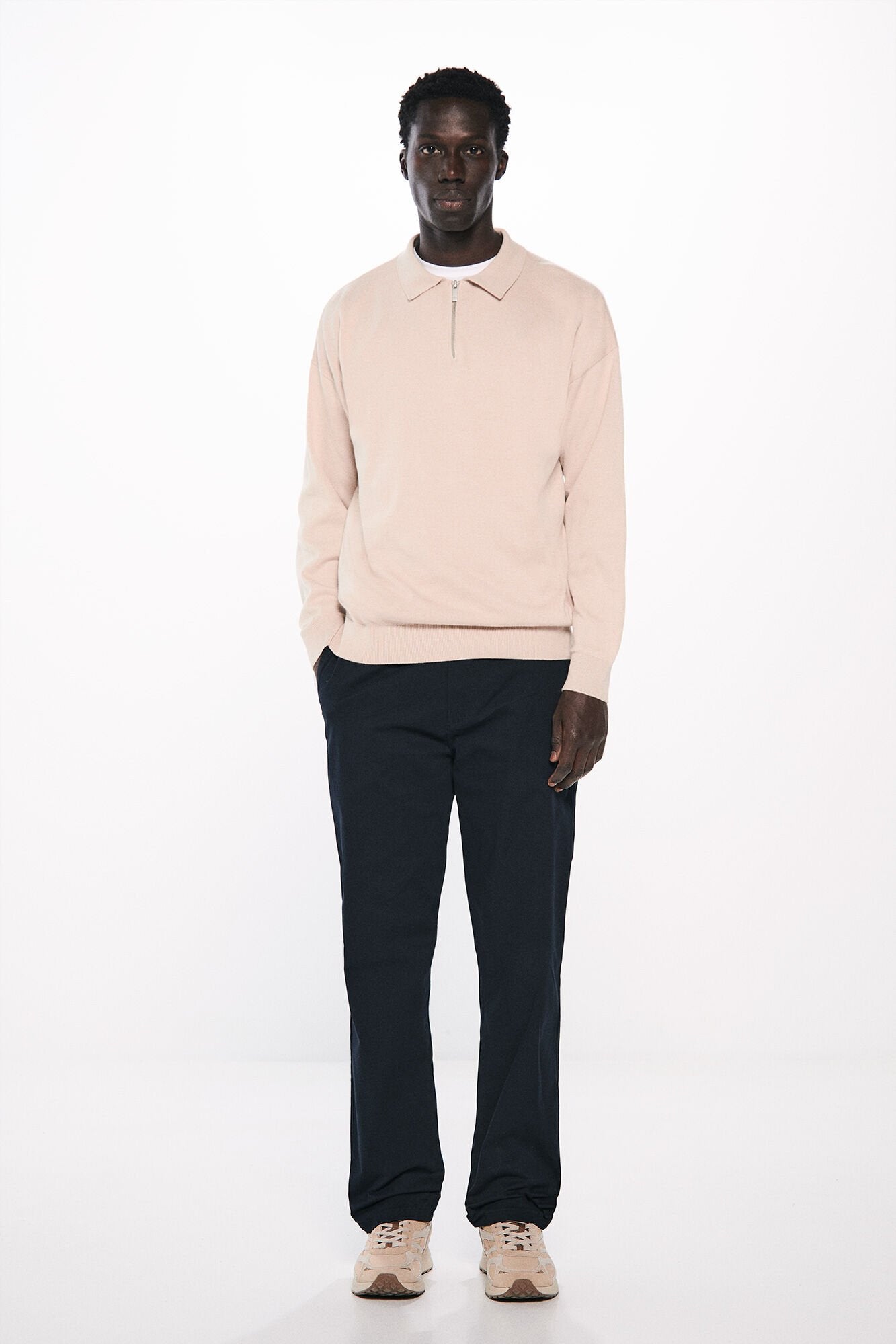 Springfield_Polo Shirt Neck Zip Fastening Jersey_1419682_50_03