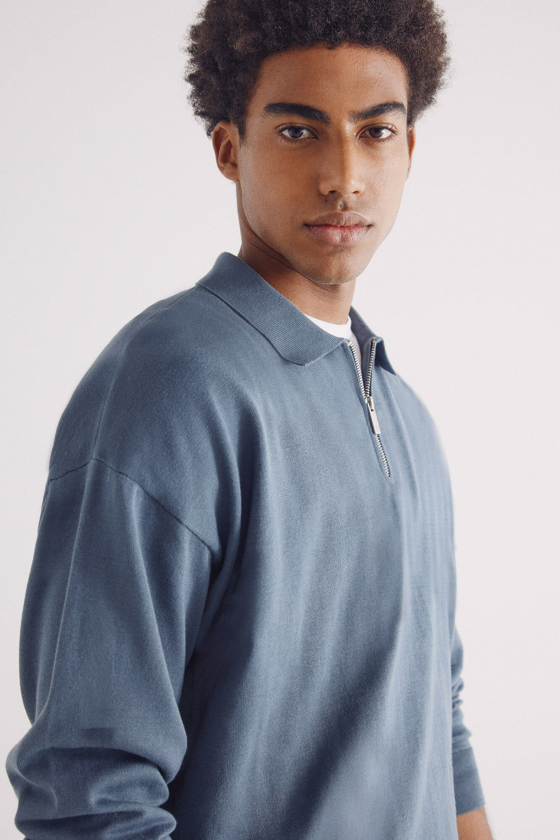 Springfield_Polo Shirt Neck Zip Fastening Jersey_1419682_83_02