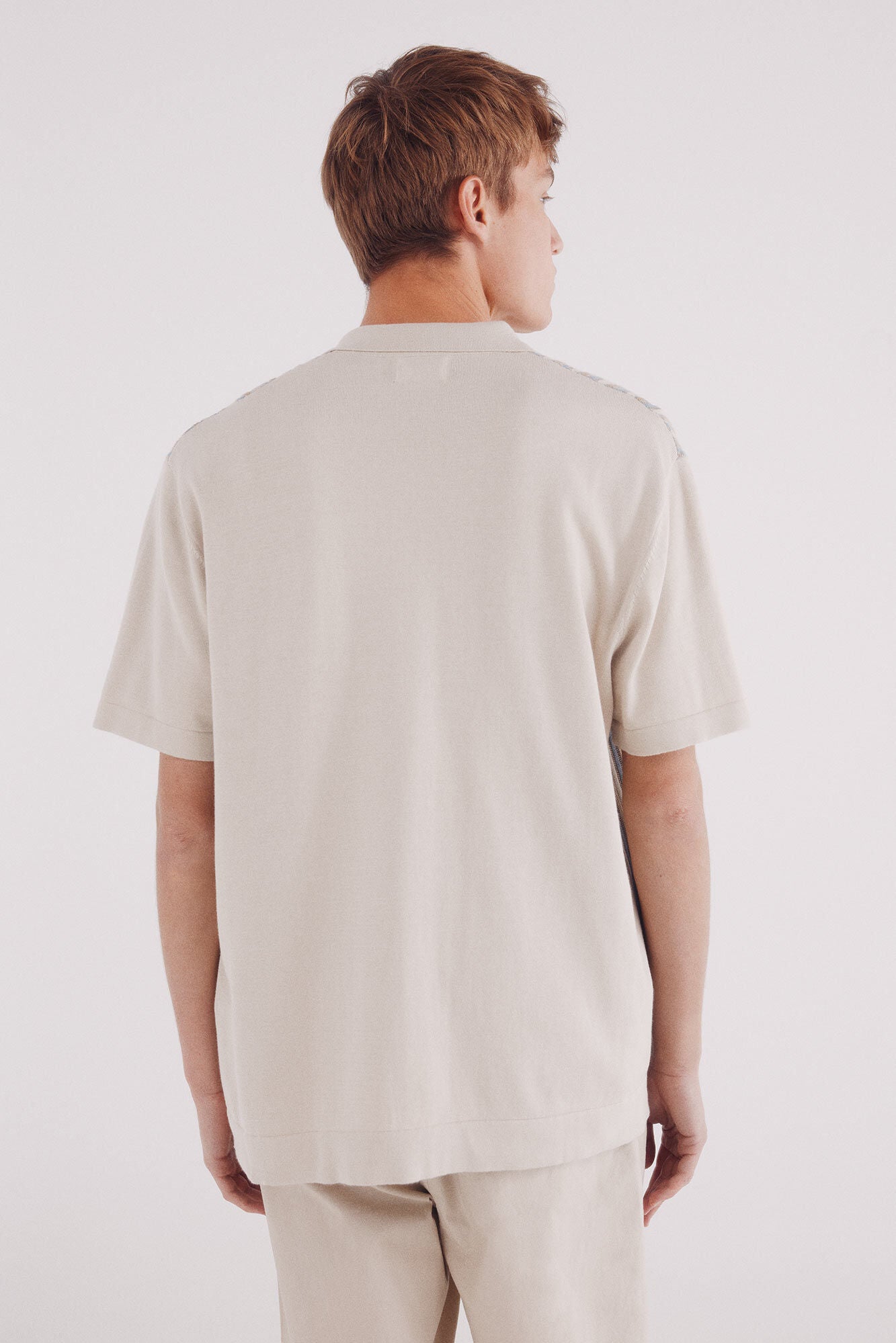 Springfield_Beige_Short Sleeve Vertical Striped Cardigan_1422862_50_04