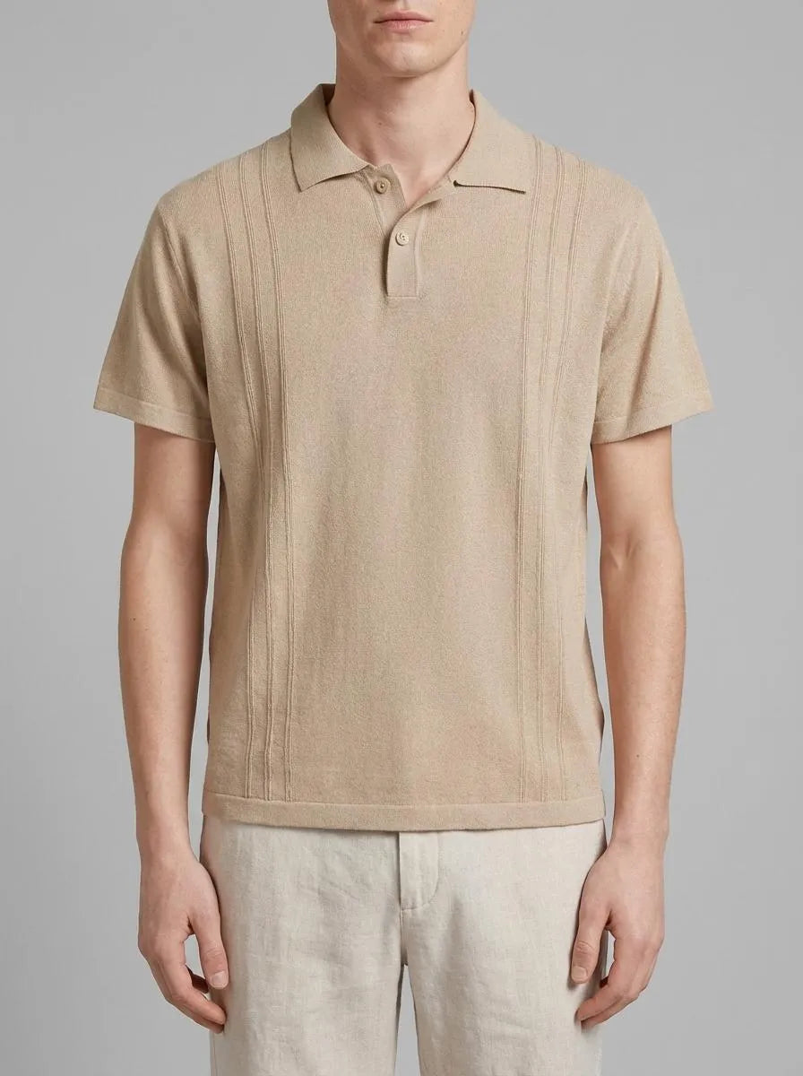 Springfield Brown Men Link Structure Polo Shirt SKU: 1423129_35 Image 00