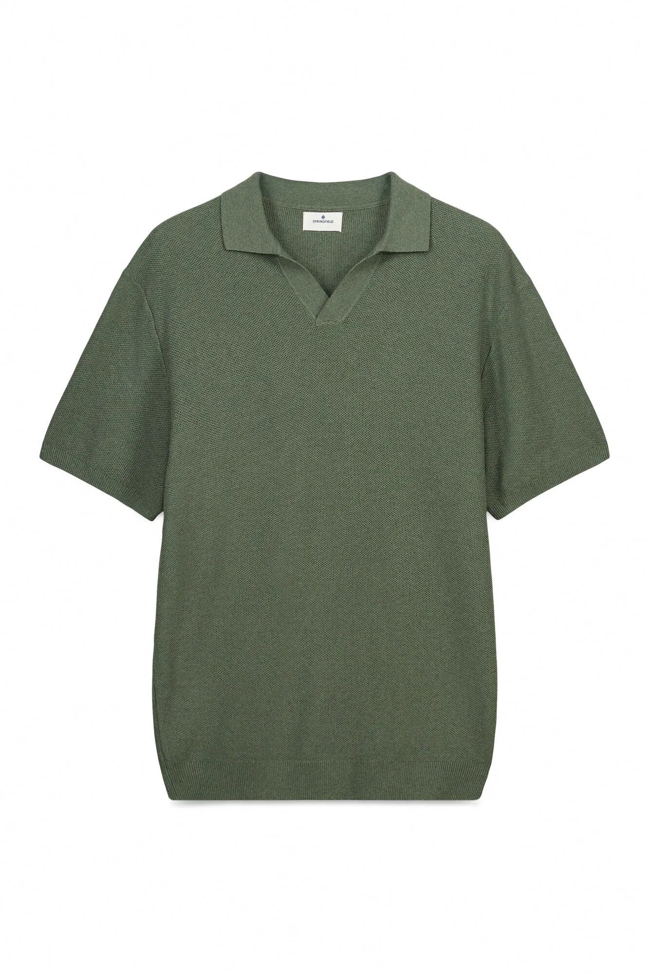 Springfield Green Men Link Structure Polo Shirt SKU: 1423133_28 Image 05