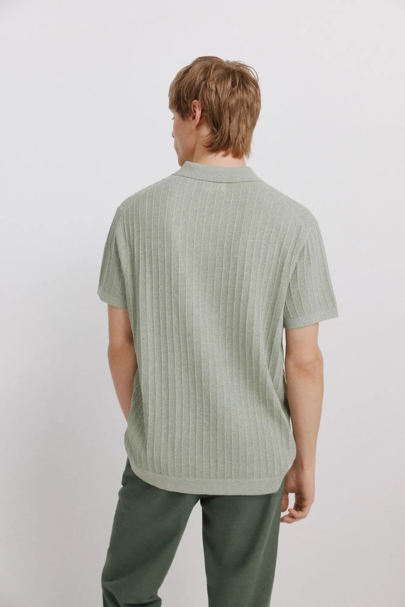 Springfield Green Men Basic Structured Polo Shirt SKU: 1423136_27 Image 04
