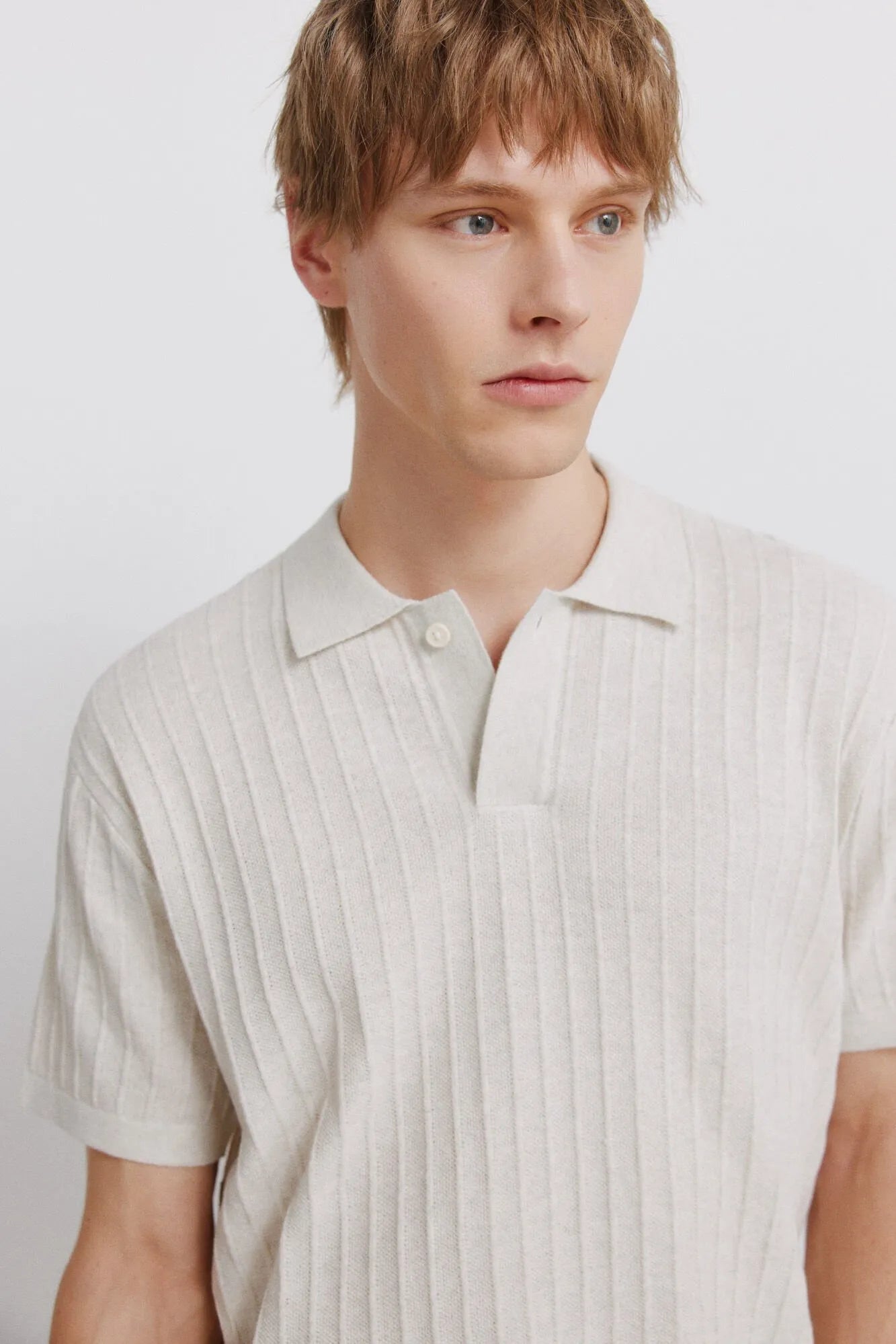 Springfield Gray Men Basic Structured Polo Shirt SKU: 1423137_48 Image 05