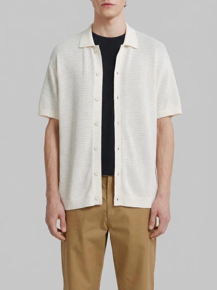 Springfield White Men Link Structure Cardigan SKU: 1423142_97 Image 00