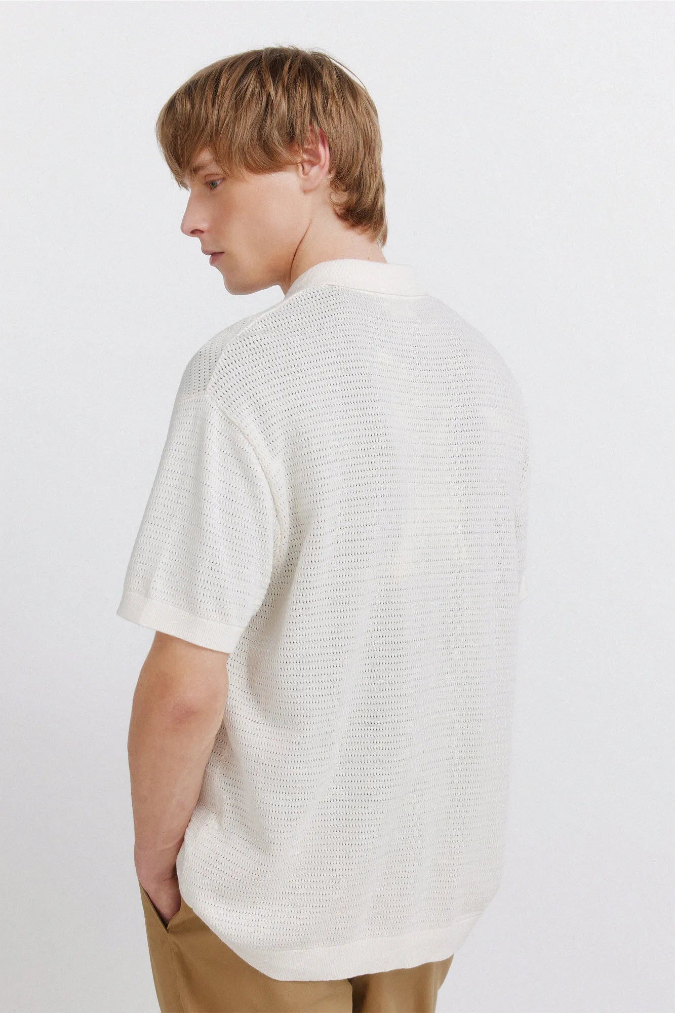 Springfield White Men Link Structure Cardigan SKU: 1423142_97 Image 05