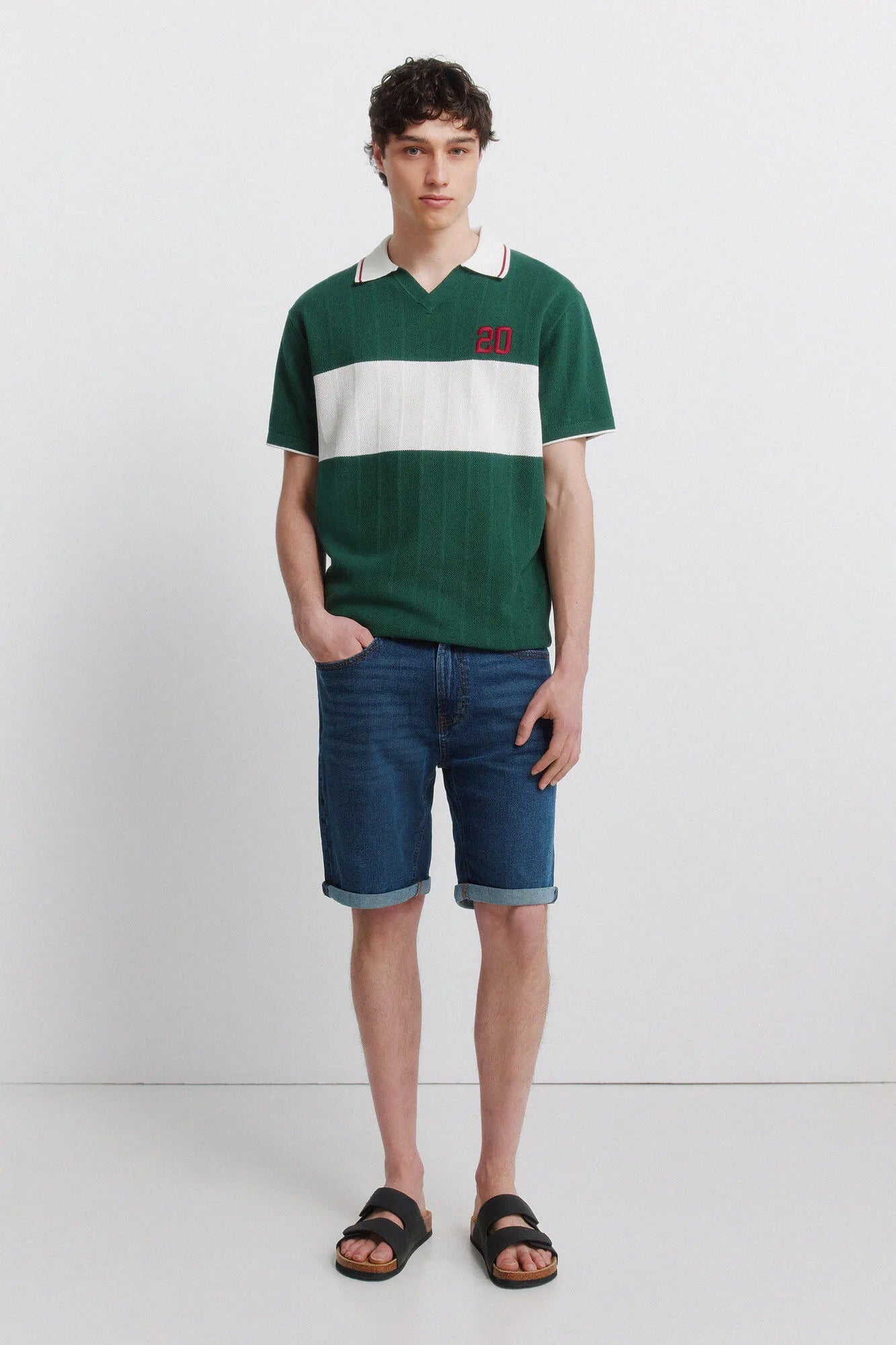 Springfield 0 Men Contrast Polo Shirt SKU: 1423155_24 Image 03