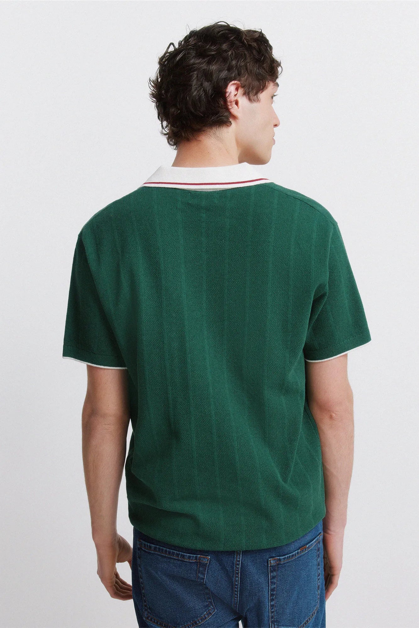 Springfield 0 Men Contrast Polo Shirt SKU: 1423155_24 Image 05