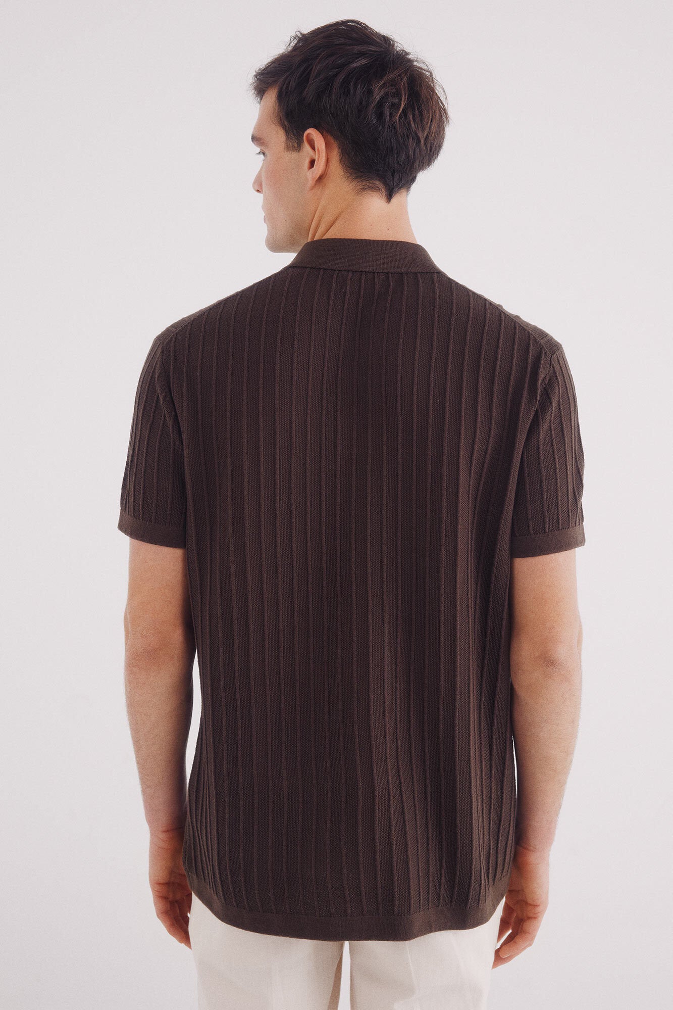 Springfield_Short Sleeve Jumper with a Polo Shirt-Style Neck_1429174_31_04