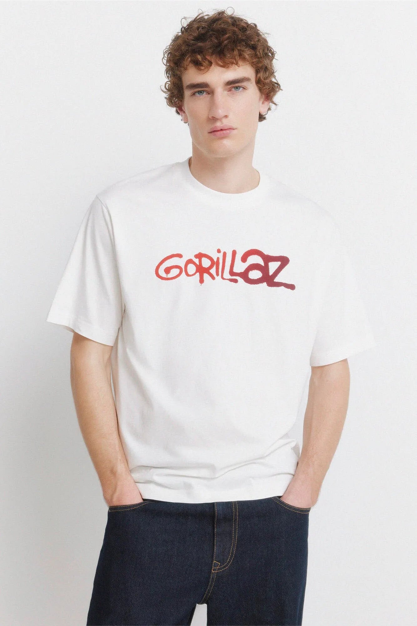 Springfield White Men T-Shirt Gorillaz SKU: 1453673_96 Image 03