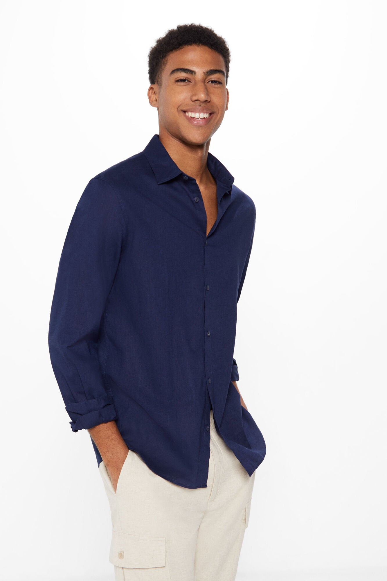 Linen Blend Button Down Shirt_1507731_11_06