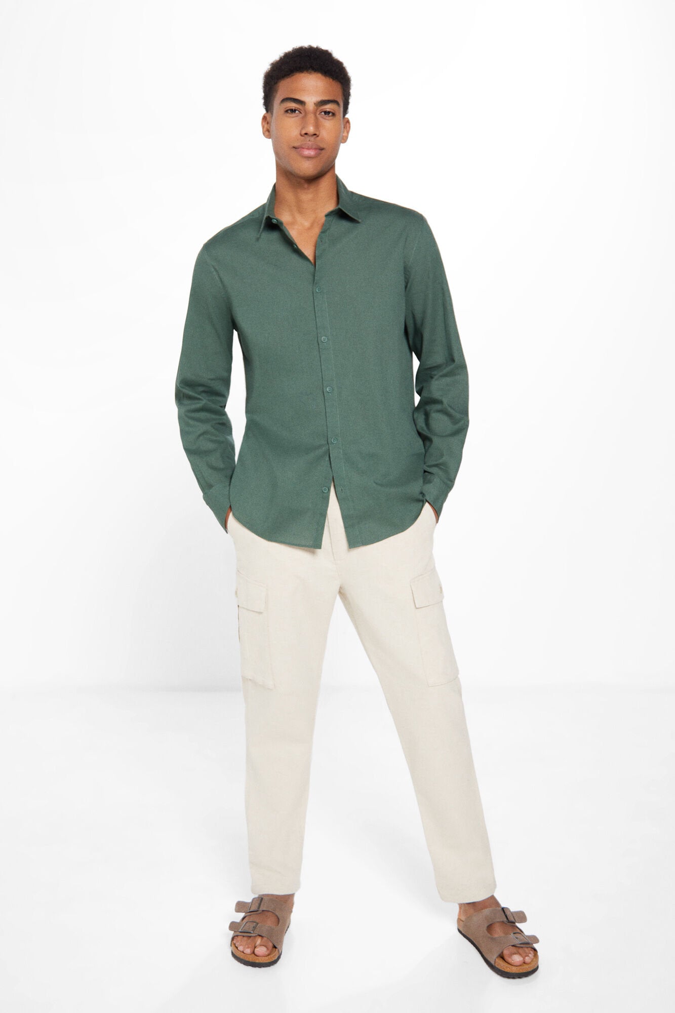 Linen Blend Button Down Shirt_1507731_21_04