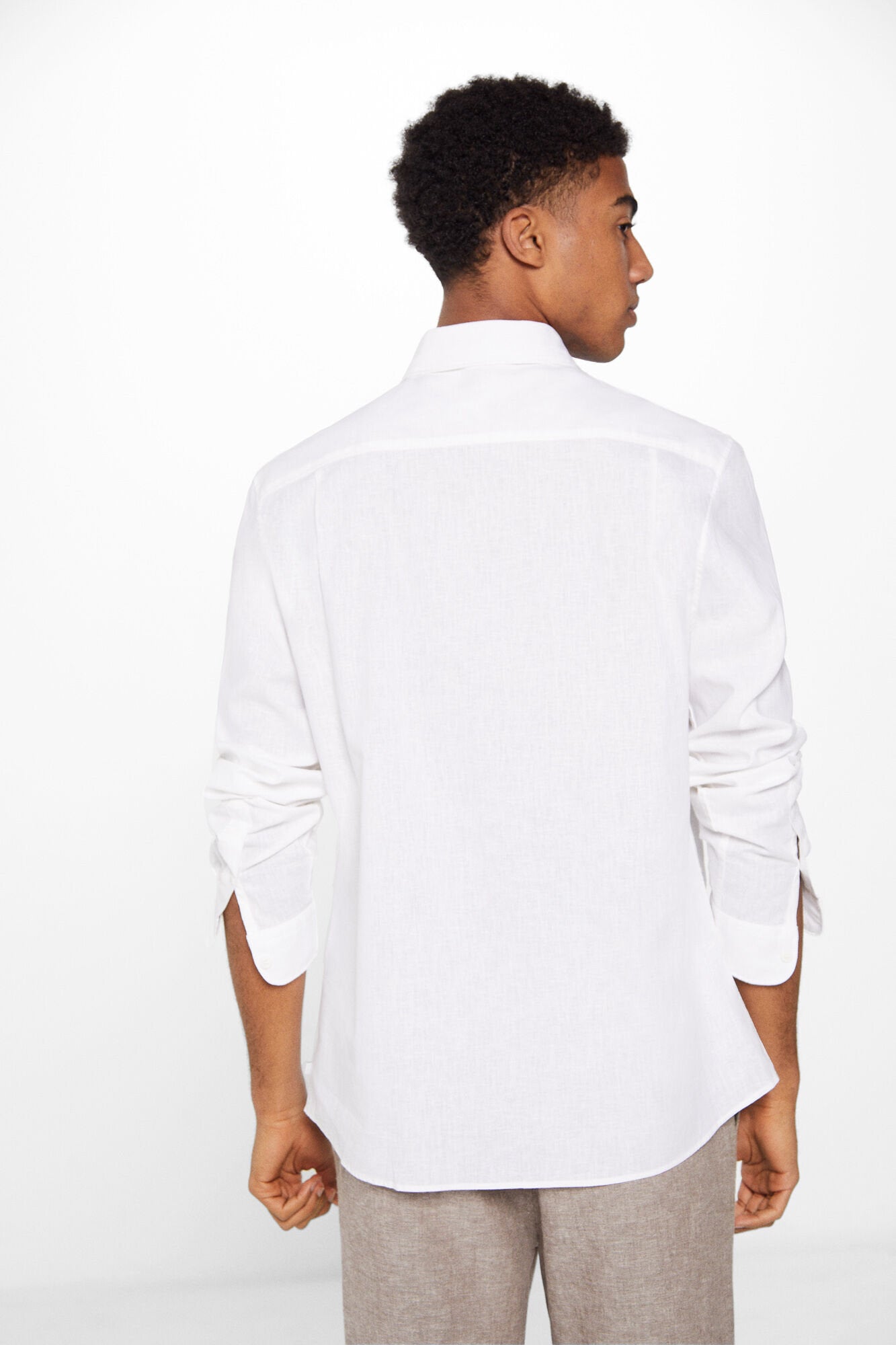 Linen Blend Button Down Shirt_1507731_99_04