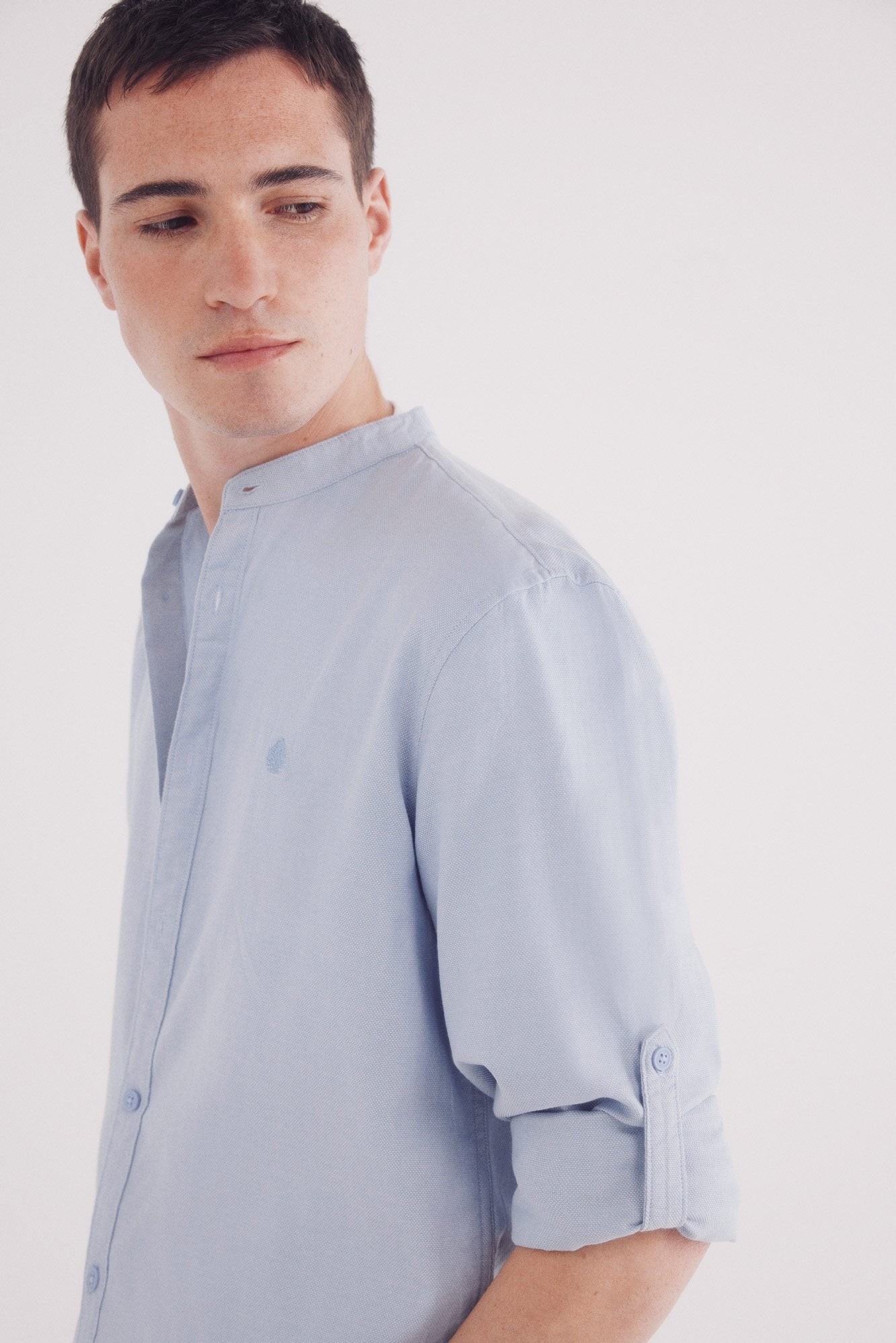 Springfield_Two-Tone Structured Mao Shirt_1509826_18_02