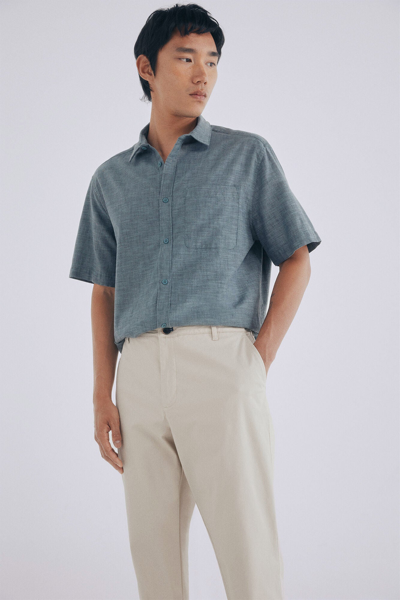 Springfield_Beige_Lightweight Comfort Slim Fit Chinos Pants_1552721_50_06