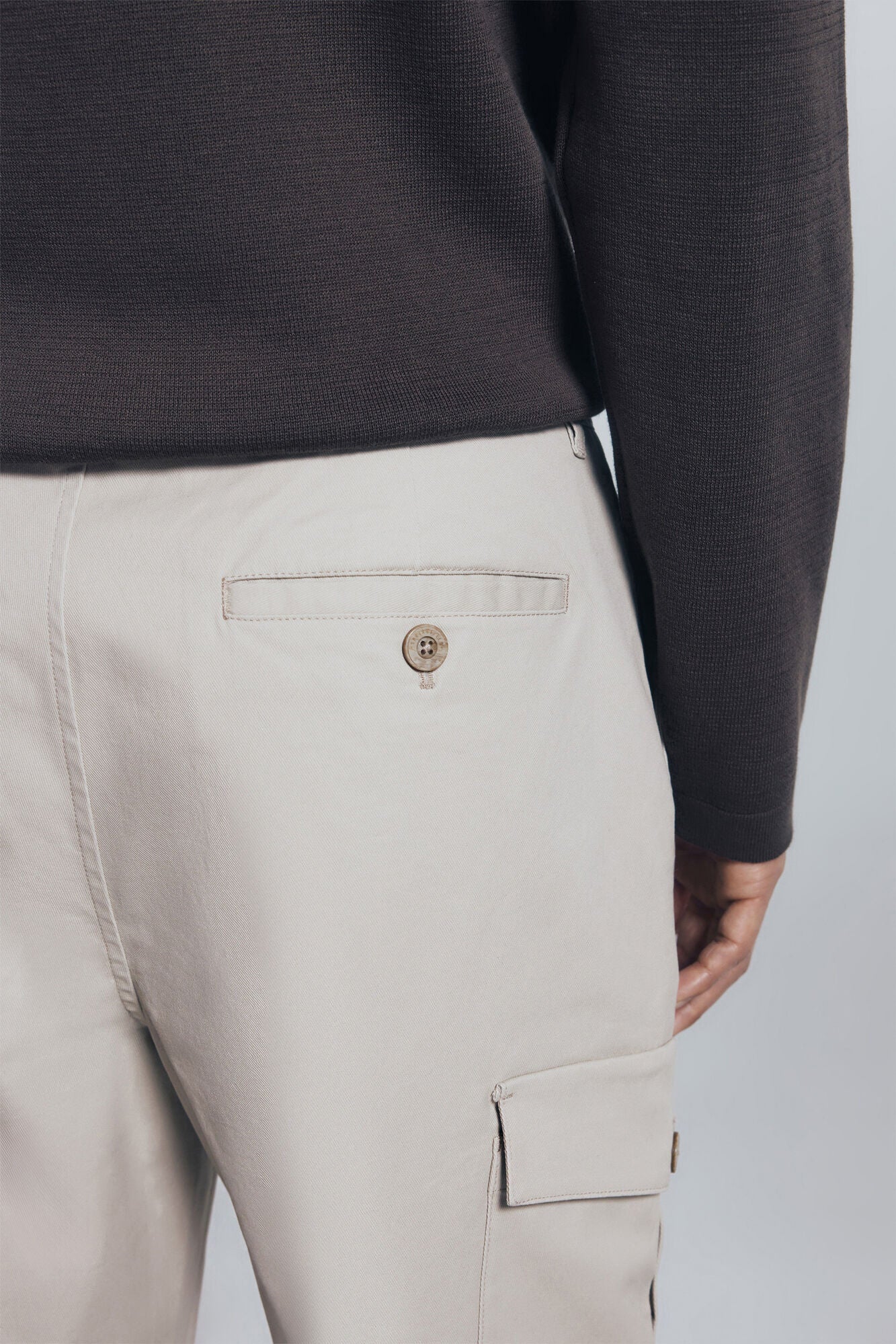 Springfield_Sand_Slim Fit Cargo Trousers_1552725_38_05