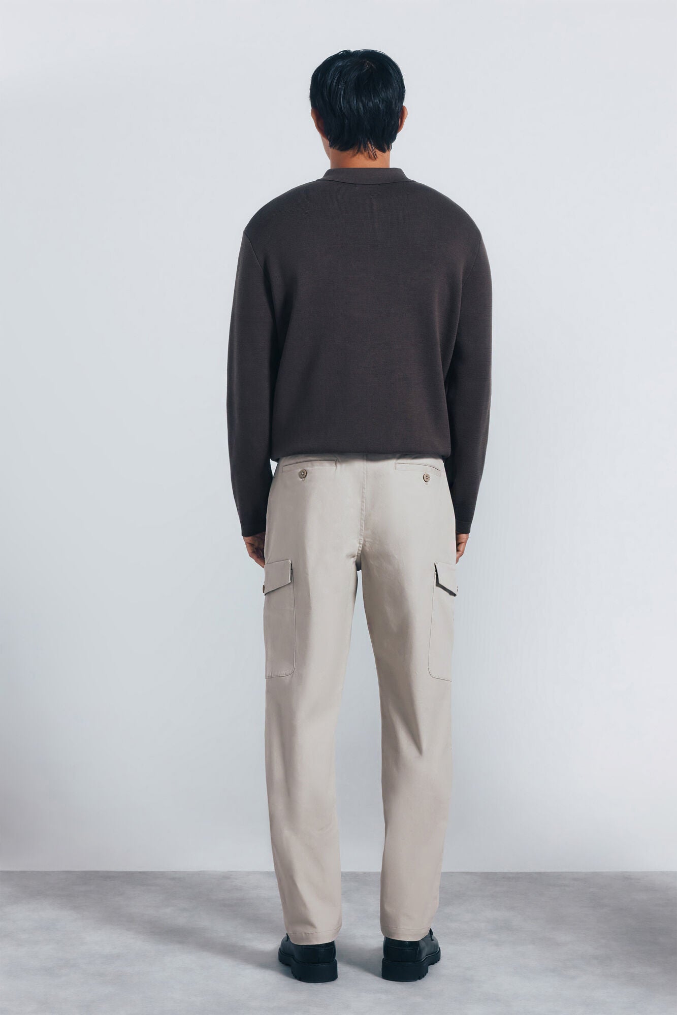 Springfield_Sand_Slim Fit Cargo Trousers_1552725_38_06