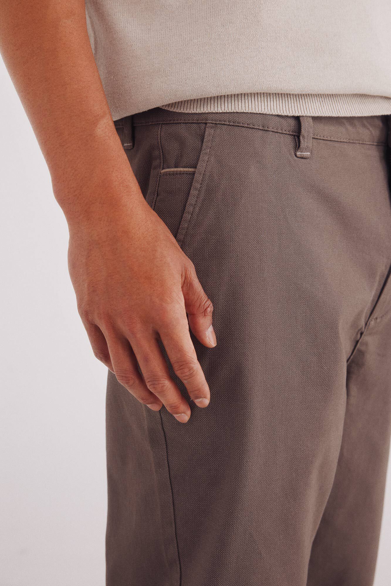 Springfield_Brown_Slim Fit Micro-Printed Chinos Pants_1552727_35_04
