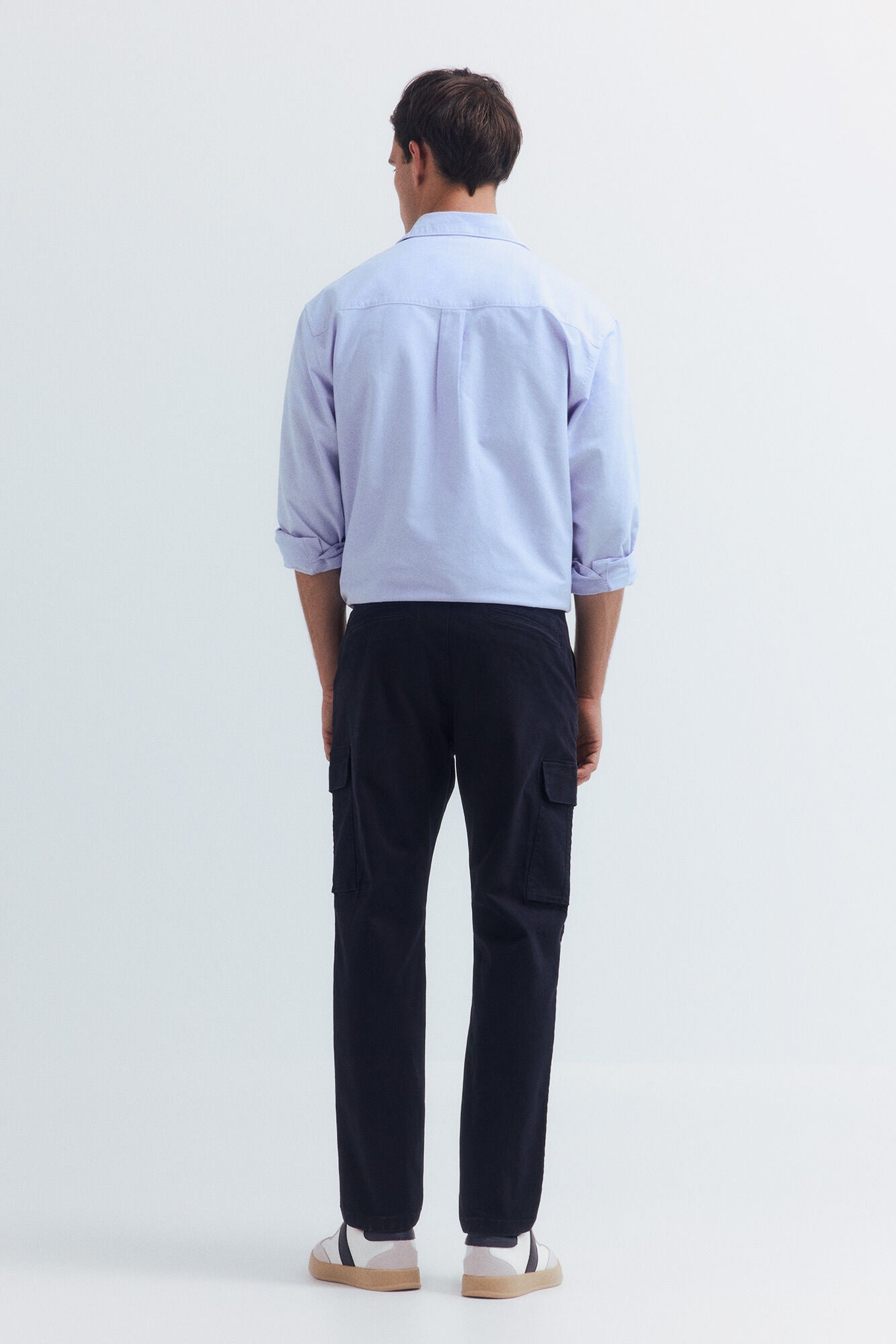 Springfield_Navy_Slim Fit Cargo Trousers_1552730_10_06