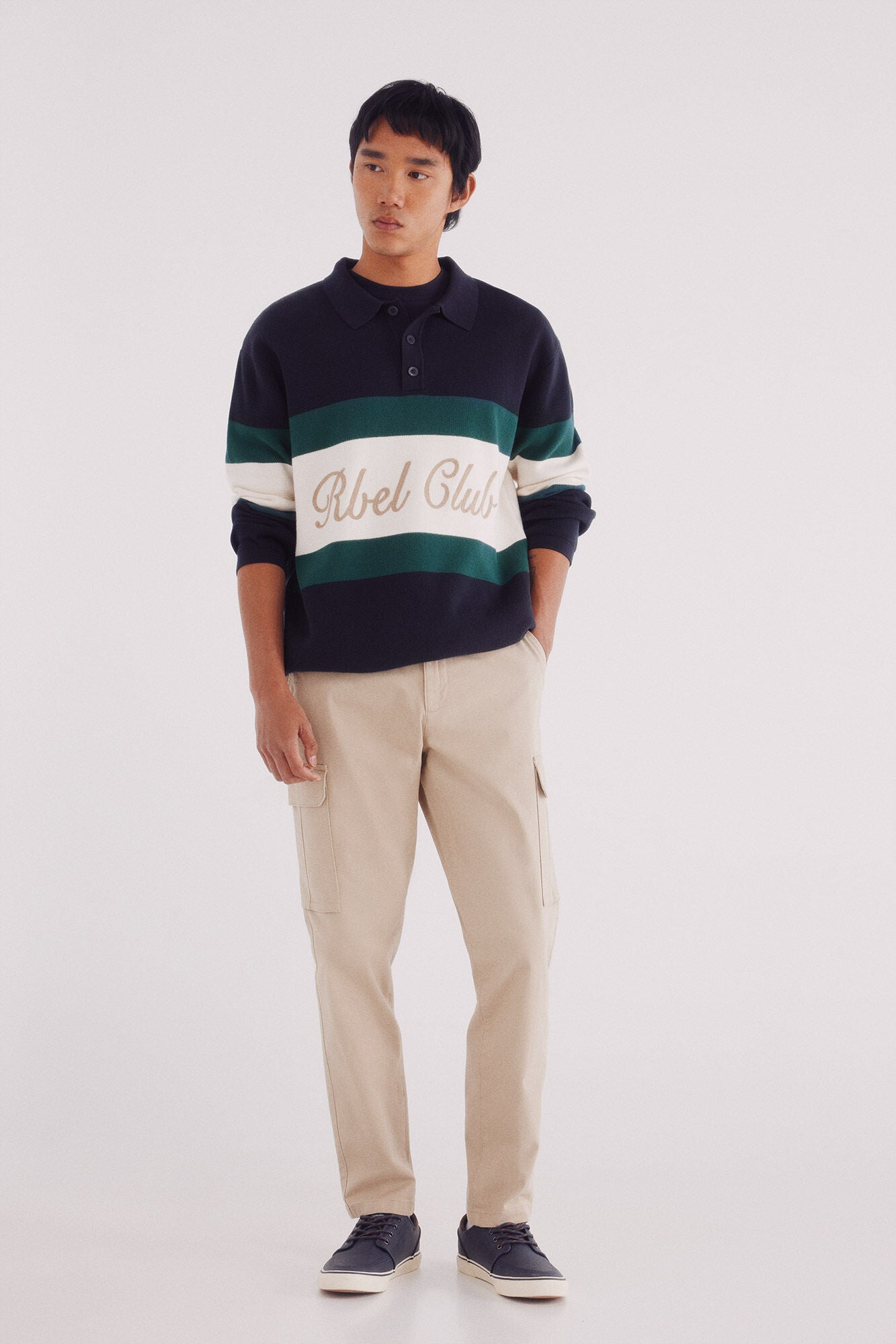 Springfield_Beige_Slim Fit Cargo Trousers_1552730_51_01