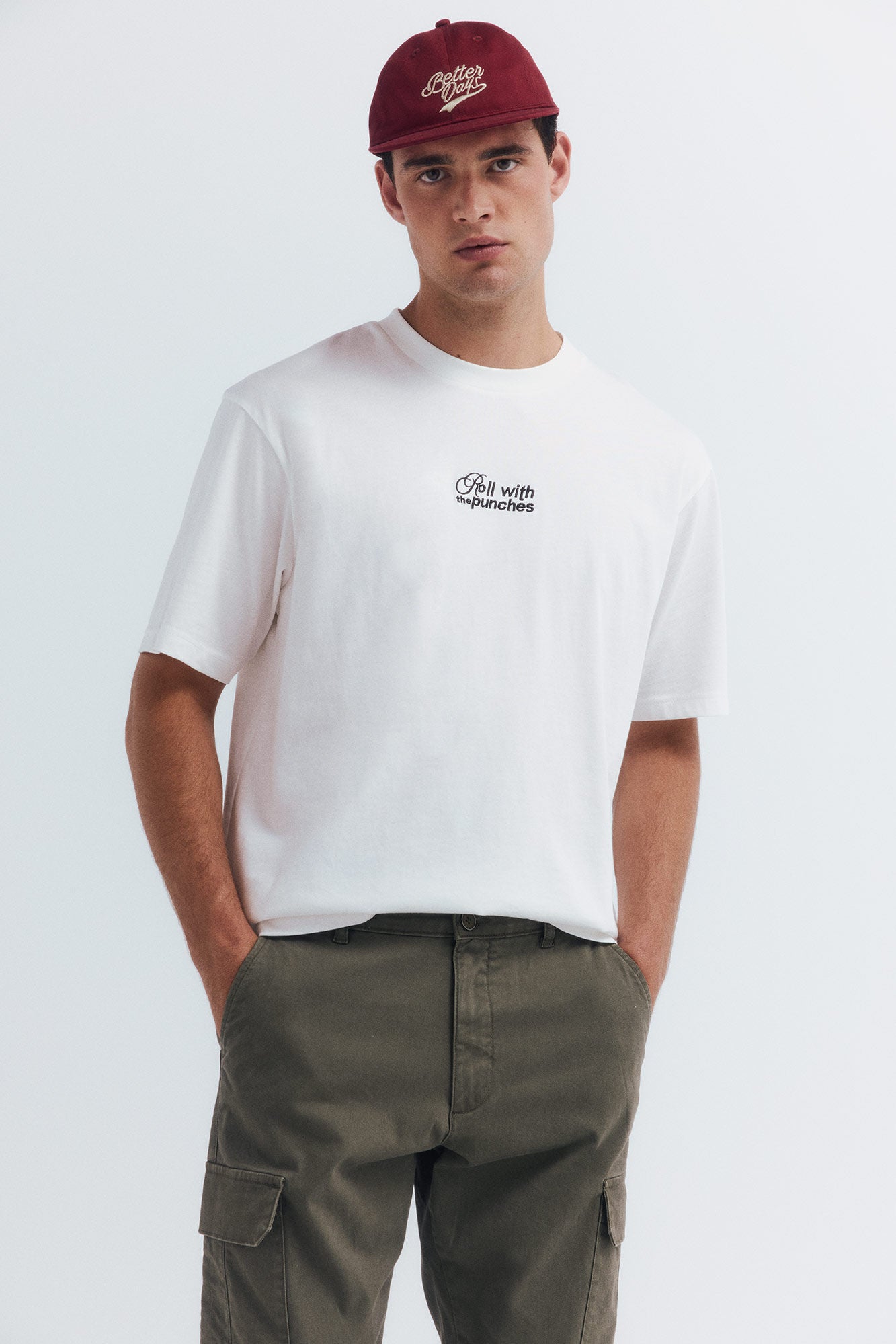 Springfield_Light_Khaki_Slim Fit Cargo Trousers_1552730_93_03