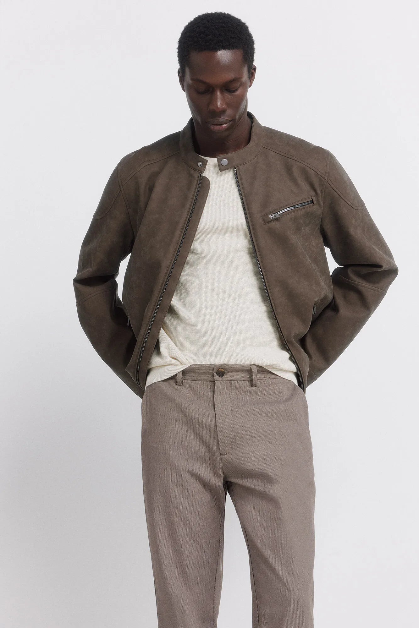 Springfield Brown Men Comfort Fit Chinos Trousers SKU: 1553723_35 Image 04