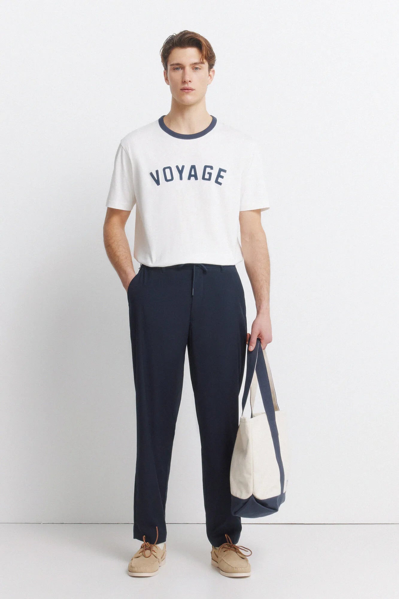 Springfield Blue Men Straight Relaxed Fit Trousers SKU: 1553726_11 Image 01