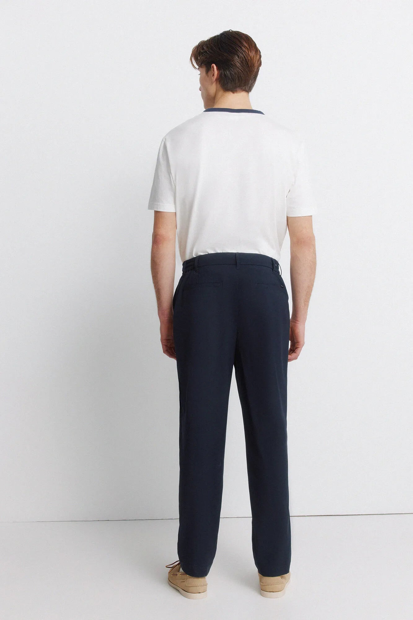 Springfield Blue Men Straight Relaxed Fit Trousers SKU: 1553726_11 Image 06