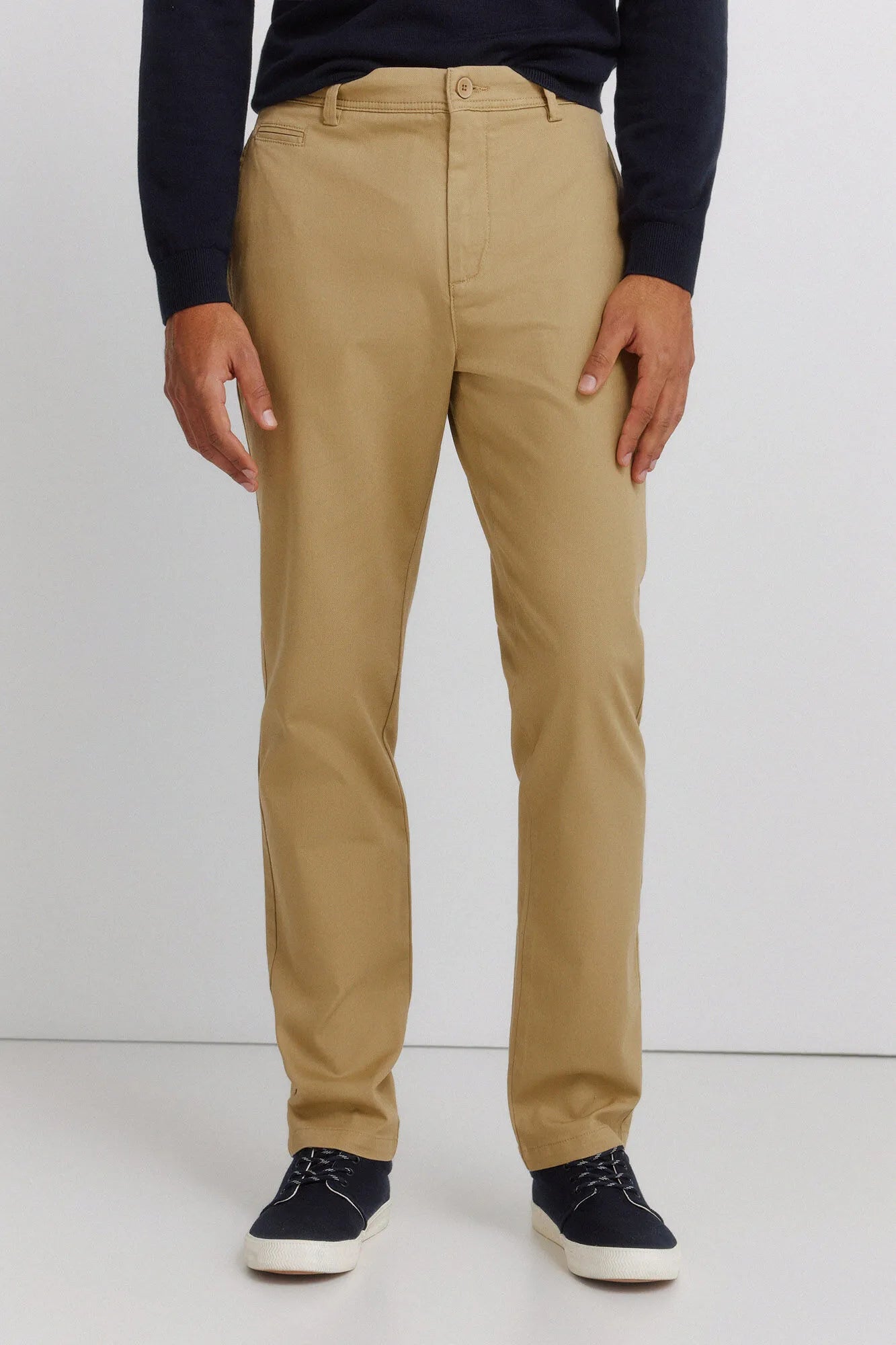 Springfield Beige Men Regular Fit Chinos SKU: 1553733_54 Image 02