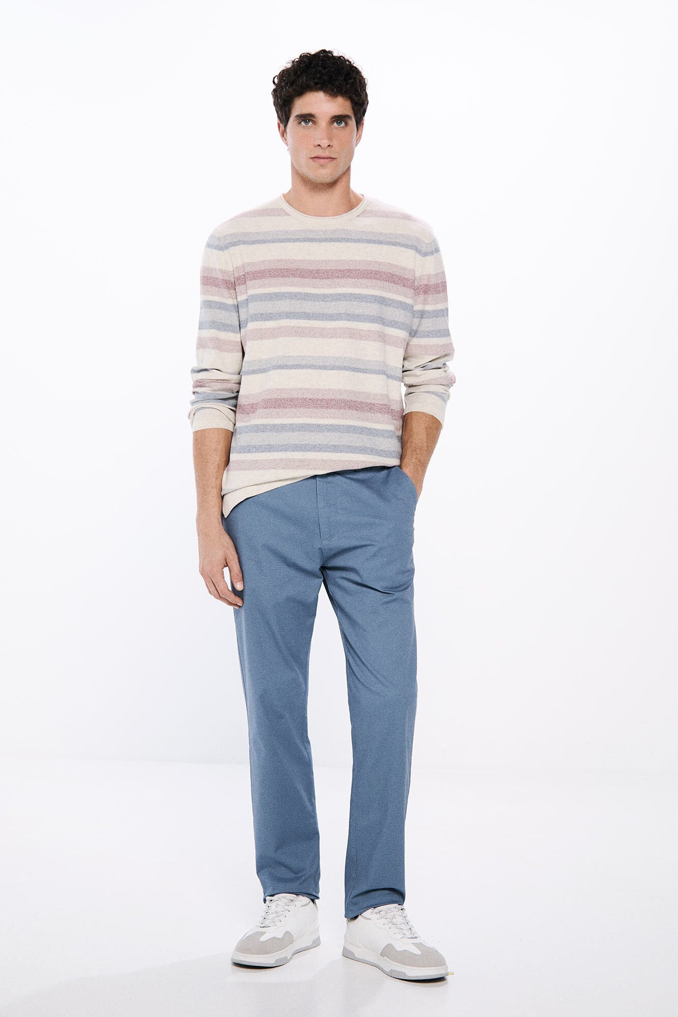 Springfield_Slim Fit Micro-Printed Chinos_1559333_15_01