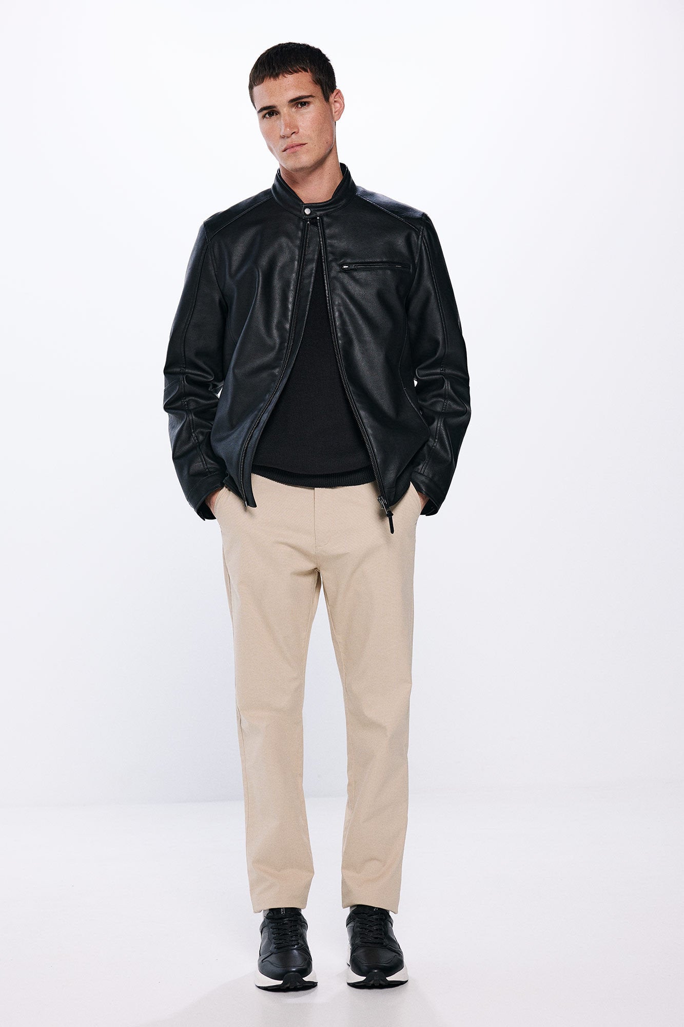 Springfield_Slim Fit Micro-Printed Chinos_1559333_50_01