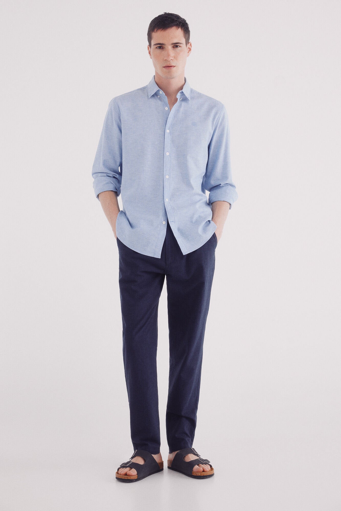 Springfield_Slim Fit Linen Chinos Trousers_1559348_12_01