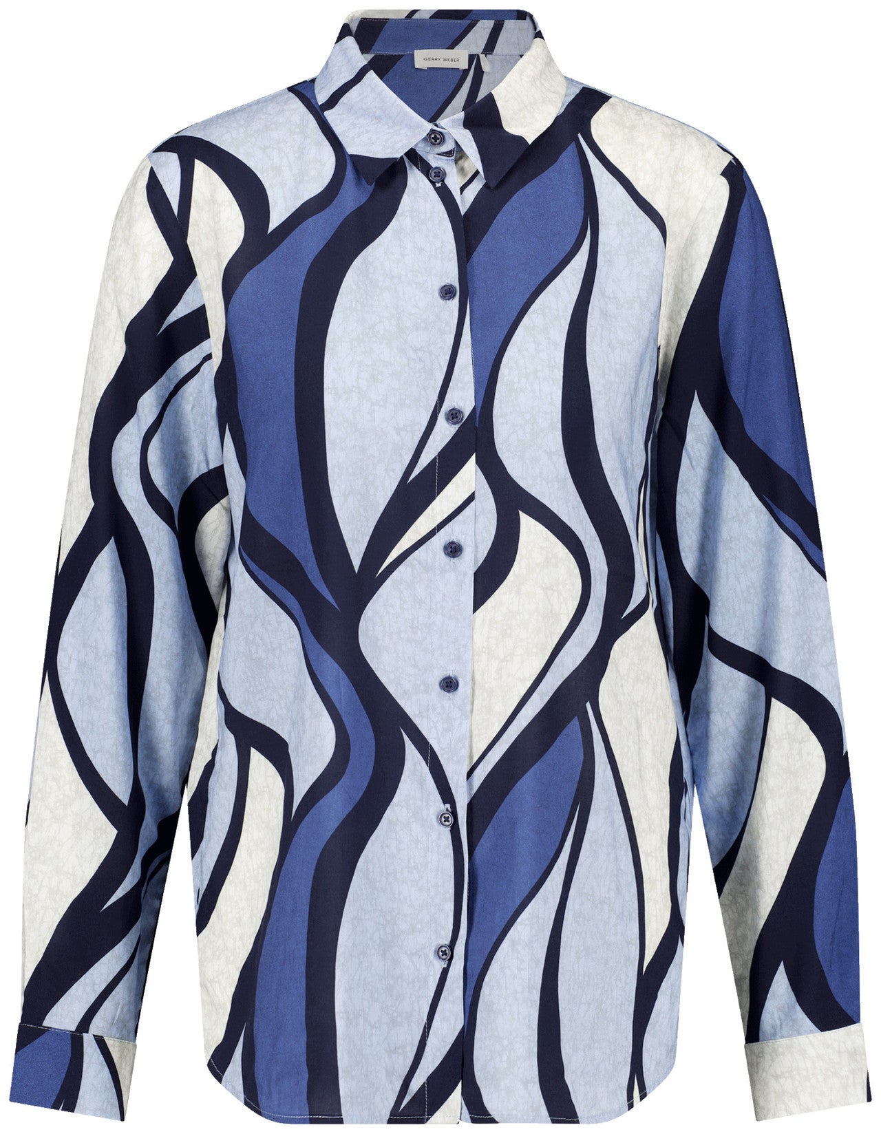 Gerry Weber_Blue Shaded Waveprint_Blouse 1/1 Sleeve_160026-54026_8132_01