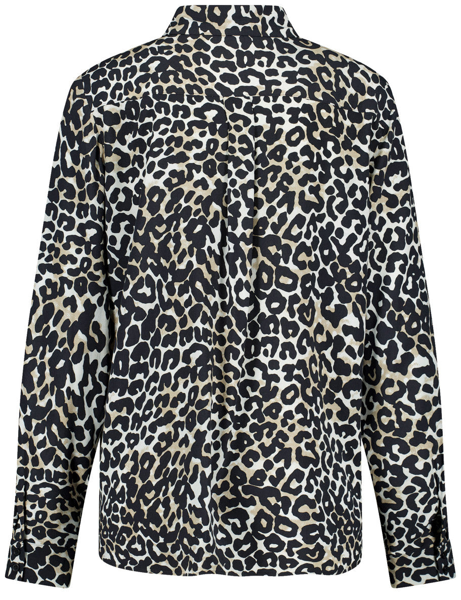 Gerry Weber_Black/Taupe/Sandshell Leo Aop_Blouse 1/1 Sleeve_160043-54039_1042_02