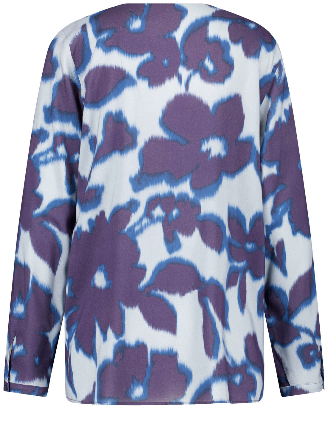 Gerry Weber_Blue Shades Flowers Print_Blouse 1/1 Sleeve_160101-54035_8135_02