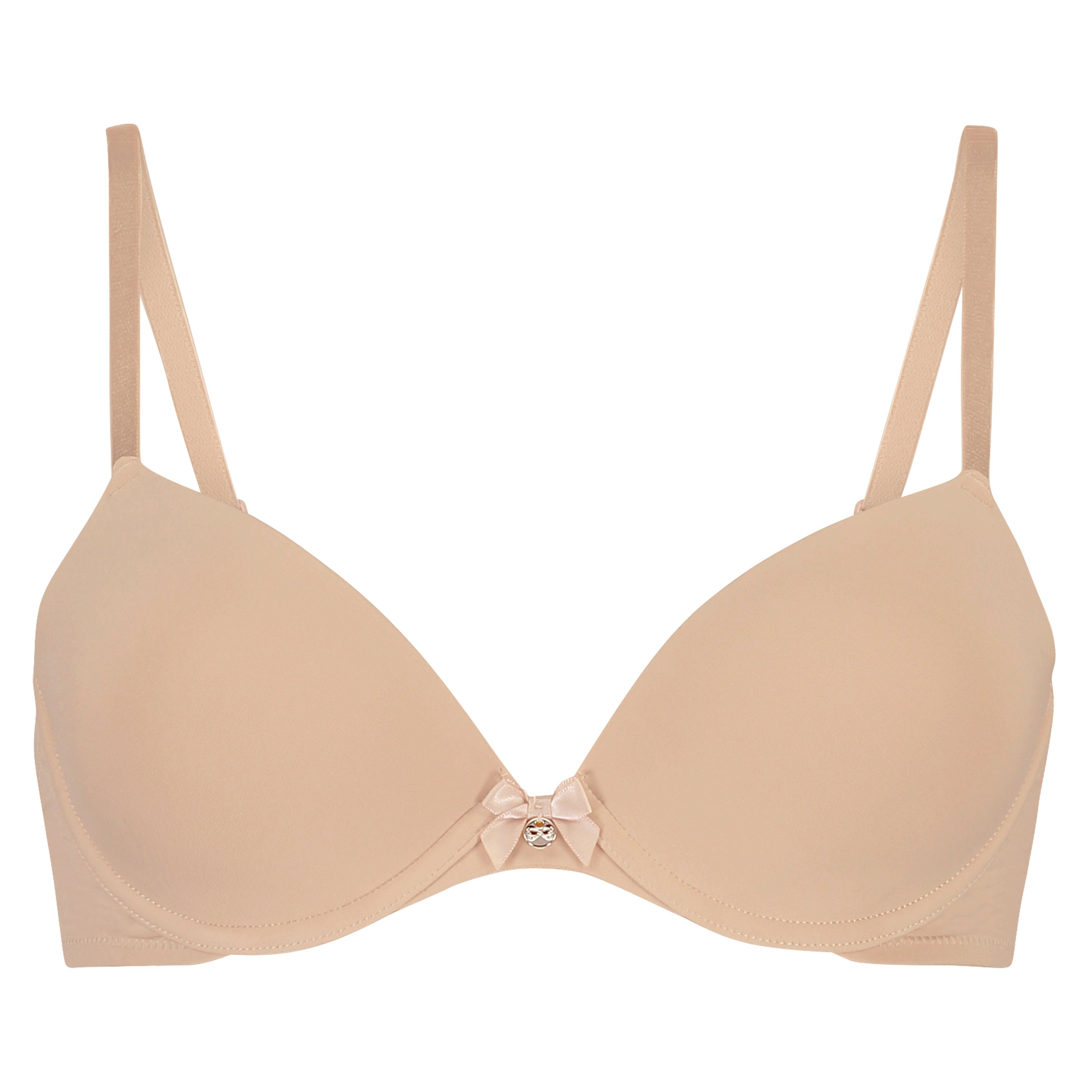 P&M Plunge Push Up Bra In Different Cup Sizes_166940_Tan_01