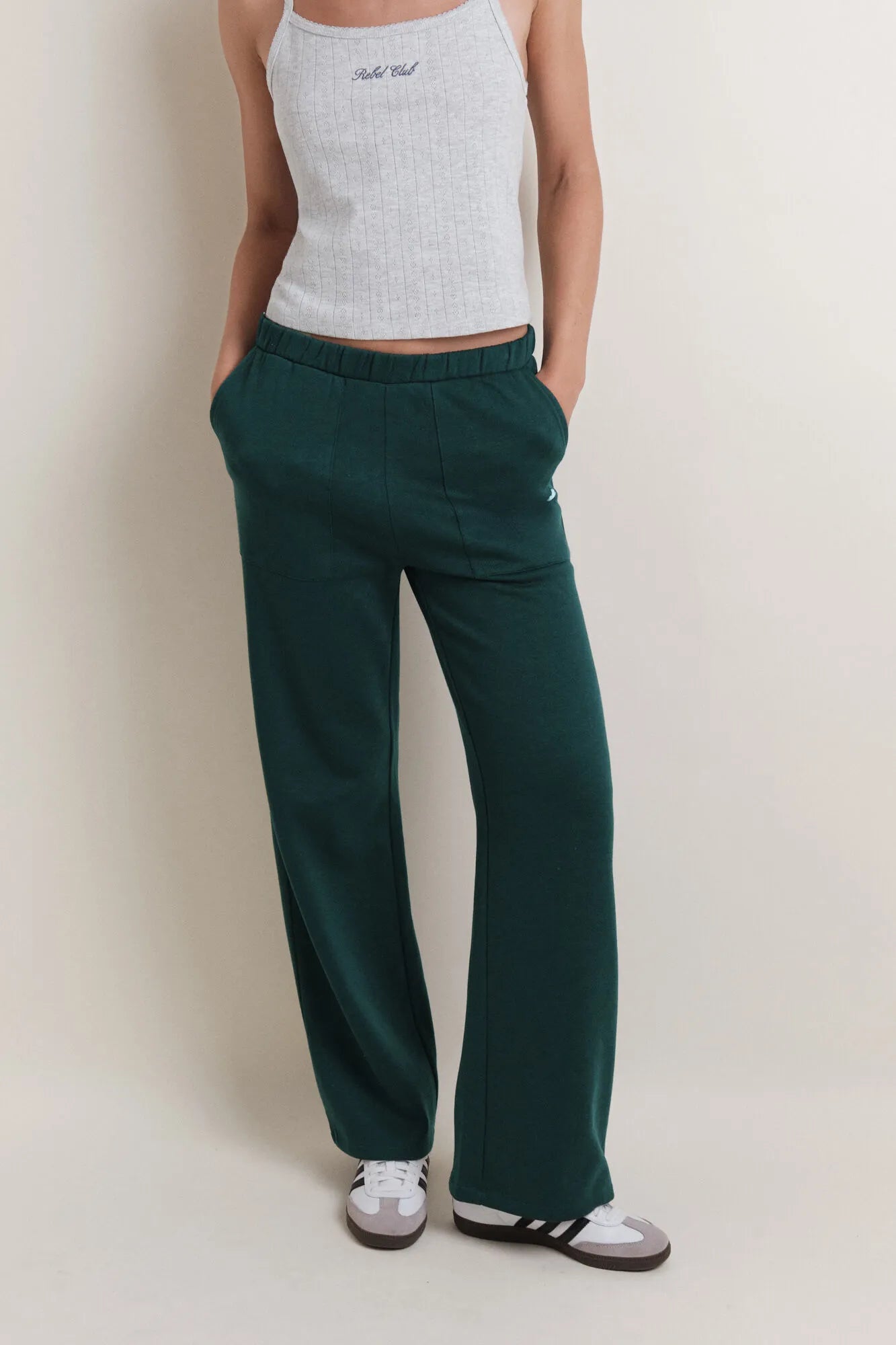 Women Secret_Bottle_Green Cotton Plush Flare Trouser_1672053_20_02