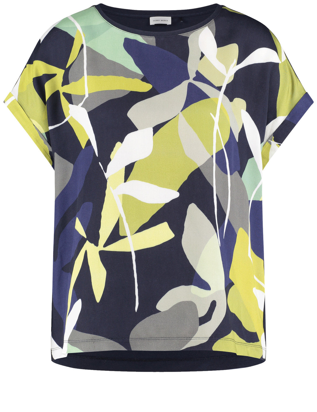 Gerry Weber_Navy/Atumn Leaf/Blue Aop_T-Shirt 1/2 Sleeve_170008-56027_8102_01