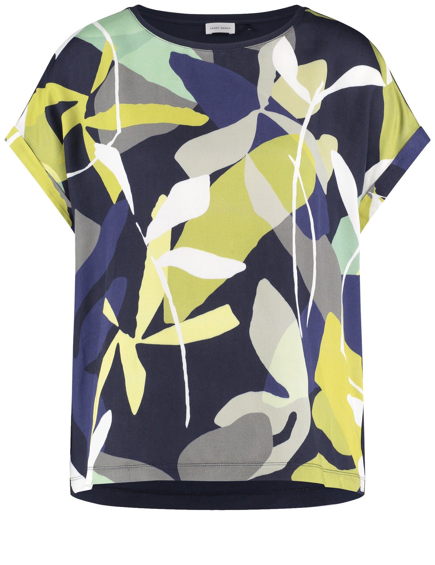Gerry Weber_Navy/Atumn Leaf/Blue Aop_T-Shirt 1/2 Sleeve_170008-56027_8102_01