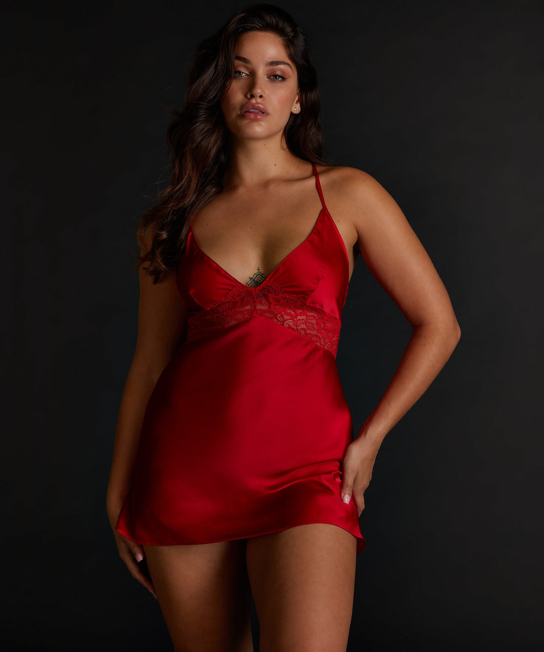 Babydoll Satin Nina_171839_Tango Red_01