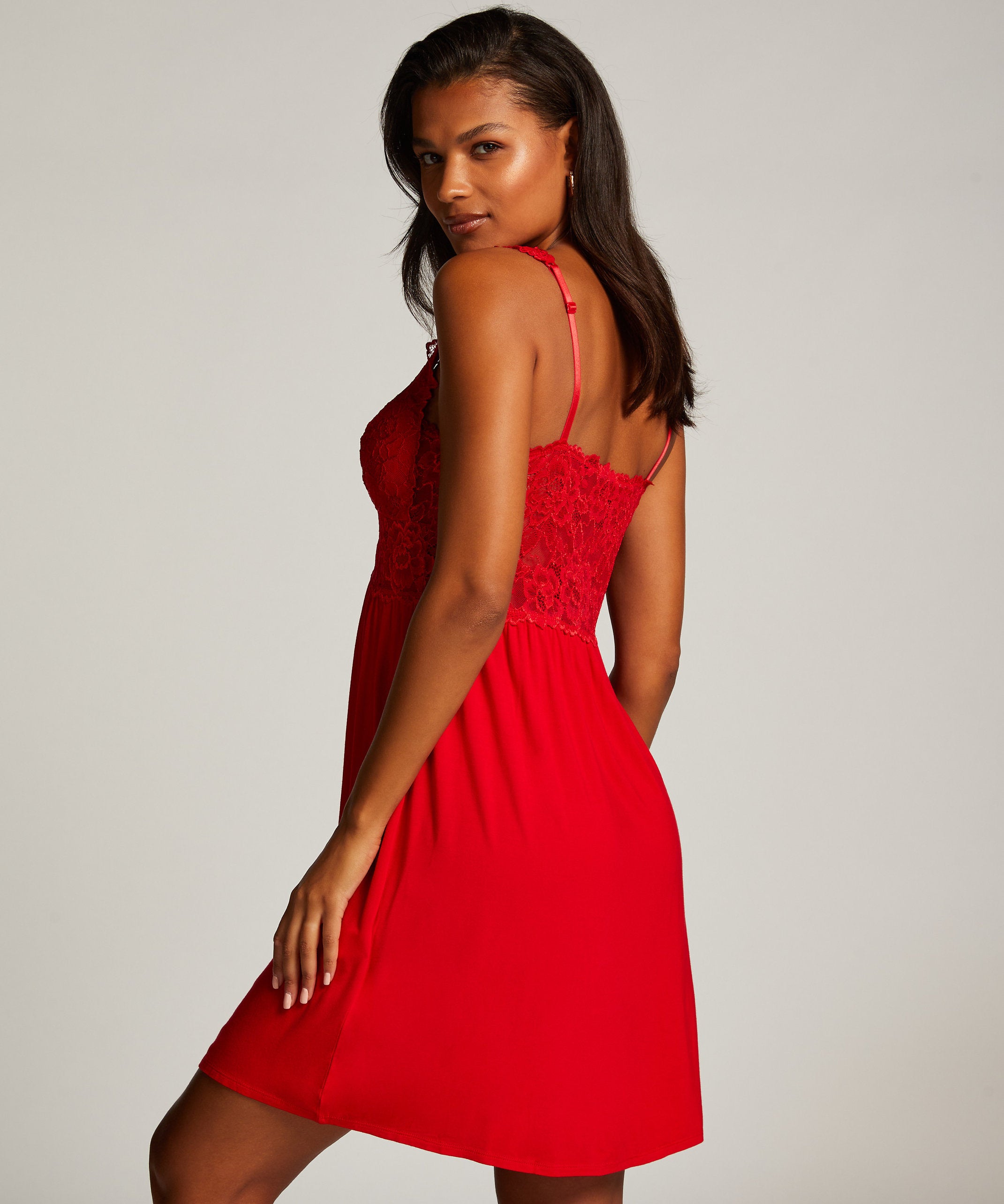 Nora Lace Nightgown_175248_Tango Red_03
