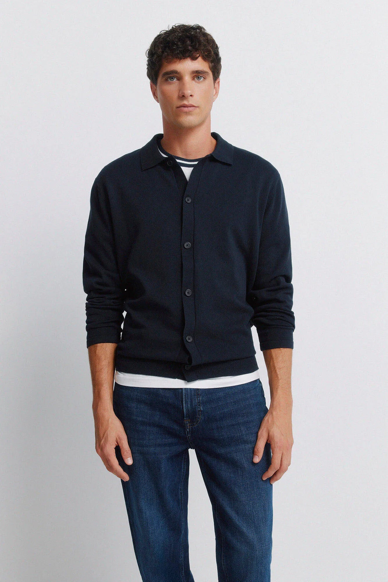 Springfield Blue Men Dark Wash Slim Fit Jeans SKU: 1753225_11 Image 03